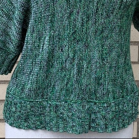 Inc International Concepts Green Marble Metallic Cowl Neck Sweater Top - Picture 6 of 10